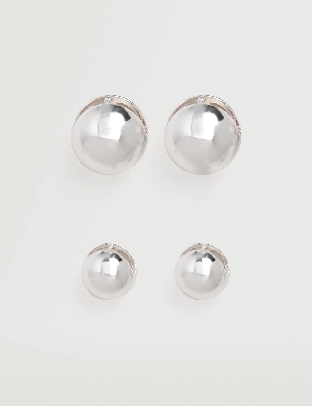 Metallic ball earrings